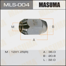 Гайка 'Masuma' mls004 12x1.25  стандарт.конус, средняя, ключ d21,22