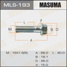 Болт амортизатора 'Masuma'   mls193  Toyota