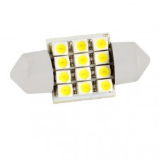 лампа T11(C5W) 12V 12SMD 31мм 1-конт. белая SKYWAY Салон, номер, габариты S08201157