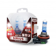 лампа галог. H11 PGJ19-2 12V 55W AVS SIRIUS/NIGHT WAY 3700К (к=2шт) гарантия 1 год