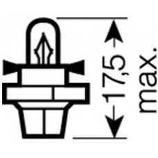 лампа MFX6 BX8,4d 12v 1.2w OSRAM 2351