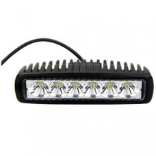 противотуманки светодиод. OFF ROAD 152*40мм прямоуг. 12V/24V 18W 6000K 6 диод. дальн.свет S07201007