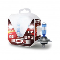 лампа галог. H7 12V 55W AVS SIRIUS/NIGHT WAY 3700К (к=2шт) гарантия 1 год