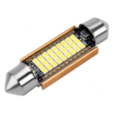 лампа диод C5W (C11, FE T10) SV8.5-8 12V 24SMD 1-конт 2W 220Лм 41мм радиатор 6000К белый S08201721