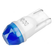 лампа диод W5W (T10, 194) W2.1x9.5d 12V 1SMD 1-конт 0,3W 50Лм 6000К Синий S08201448