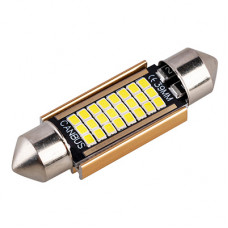 лампа диод C5W (C11, FE T10) SV8.5-8 12V 24SMD 1-конт 1W 120Лм 39мм радиатор 5000К Белая S08201487