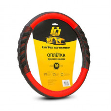 оплетка CarPerformance М экокожа черно- красная CP2044BKRDM