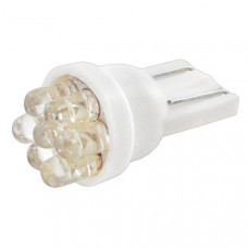 лампа диод T10 (W5W) 12V 7LED диодов 1-конт Белая S08201128
