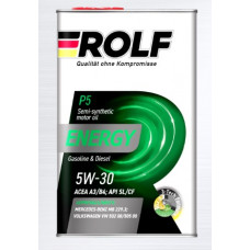 Масло ROLF Energy 5W30 A3/B4 SL/CF (1л) п/с жесть 101867