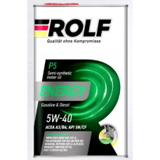 Масло ROLF Energy 5W40 A3/B4 SN/CF (4л) п/с жесть 101978