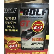 Масло ROLF GT 5W40 A3/B4 SN/CF (5л) синтетика жесть (АКЦИЯ 4+1) 322405