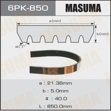 Ремень 6PK850 Autoram / 1987946011