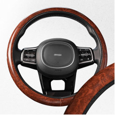 Оплетка экокожа M SKYWAY Wood-4 коричневая S01102038