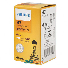лампа H7 Vision +30% 12V 55W PX26d B1 Philips 12972PRB1
