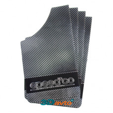 брызговики универсал.SPEED&GO карбон металлик Хром 22*37см (к- 4шт)