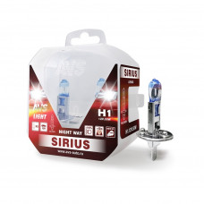 лампа галог. H1 12V 55W AVS SIRIUS/NIGHT WAY 3700К (к=2шт) гарантия 1 год