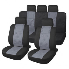 Чехлы сиденья SKYWAY Prestige-7 экокожа 11 предм. черно/серый S01301032