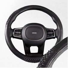 Оплетка кожаная M Черная SKYWAY массажная S01102043/SW103239