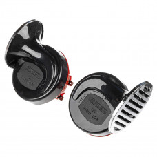 сигнал SKYWAY улитка d=90мм 105dB сталь/пластик красный/хром (к-2шт) S07601016/ S07601063