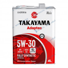 Масло моторное TAKAYAMA 5W-30 API SL/CF ACEA A3/B4 синт.4л пластик 6056096