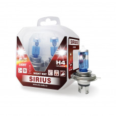 лампа галог. H4 P43t 12V 60/55W AVS SIRIUS/NIGHT WAY 3700К (к=2шт) гарантия 1 год